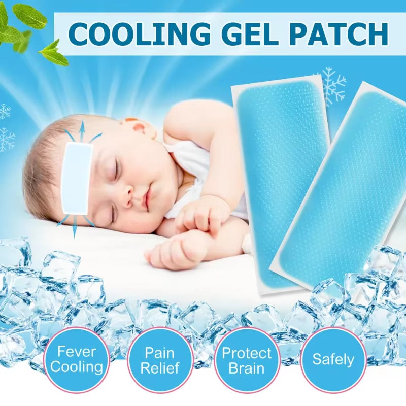 2/10/20Pcs Baby Cooling Patches for Fever Discomfort & Pain Relief, Kids Adults Cooling Relief Fever Reducer Sticker for Summer